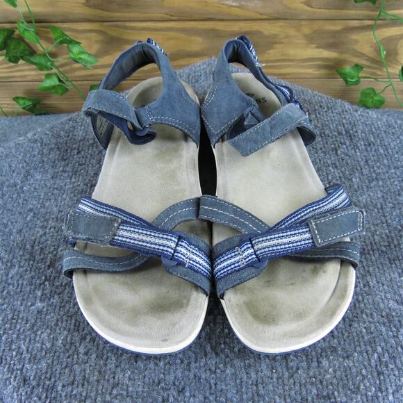 Earth Women's Savoy Sarena Ankle Strap Blue Leather Sz 10 Medium Used 2025 - Picture 2 of 6